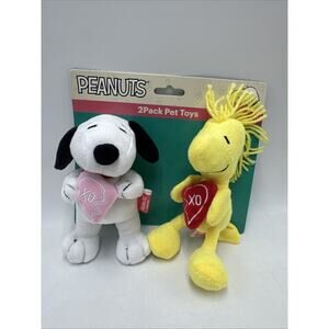 Peanuts 2 Pack Pet Toys Fetch For Pets Valentines Hearts Snoopy & Woodstock